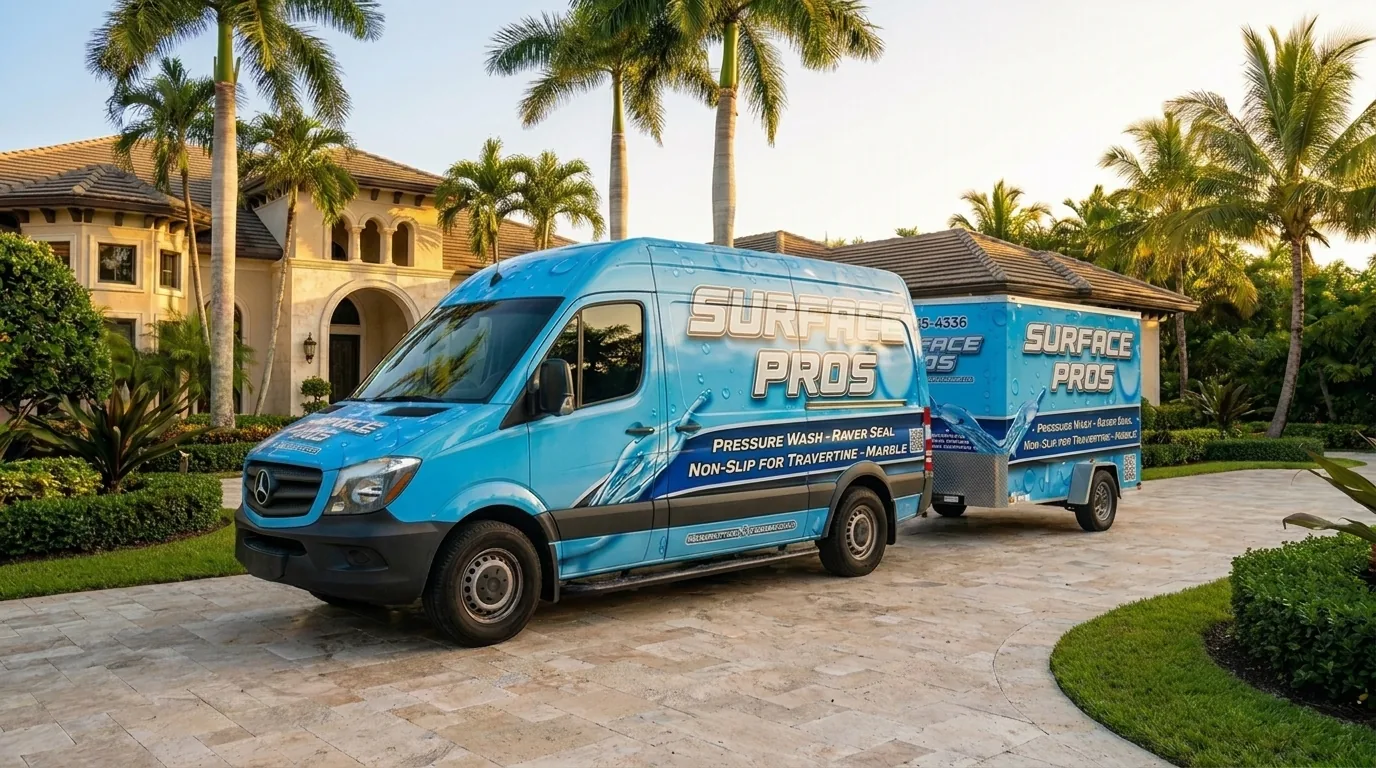 Surface Pros wrapped service van fleet